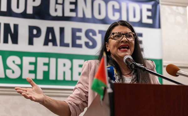 U.S. Rep. Rashida Tlaib delivered a speech in Dearborn in February, urging Democrats to vote "uncommitted" in the presidential primary election to protest President Joe Biden's support of Israel.