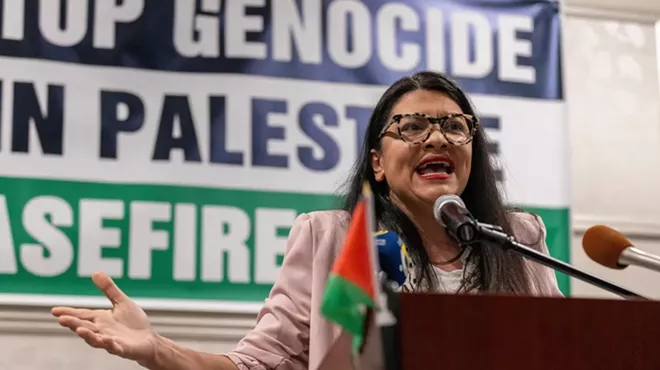 U.S. Rep. Rashida Tlaib delivered a speech in Dearborn last year, urging Democrats to vote “uncommitted” in the presidential primary election to protest President Joe Biden’s support of Israel.