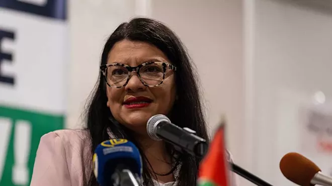 U.S. Rep. Rashida Tlaib delivered a speech in Dearborn last year, urging Democrats to vote “uncommitted” in the presidential primary election to protest President Joe Biden’s support of Israel.