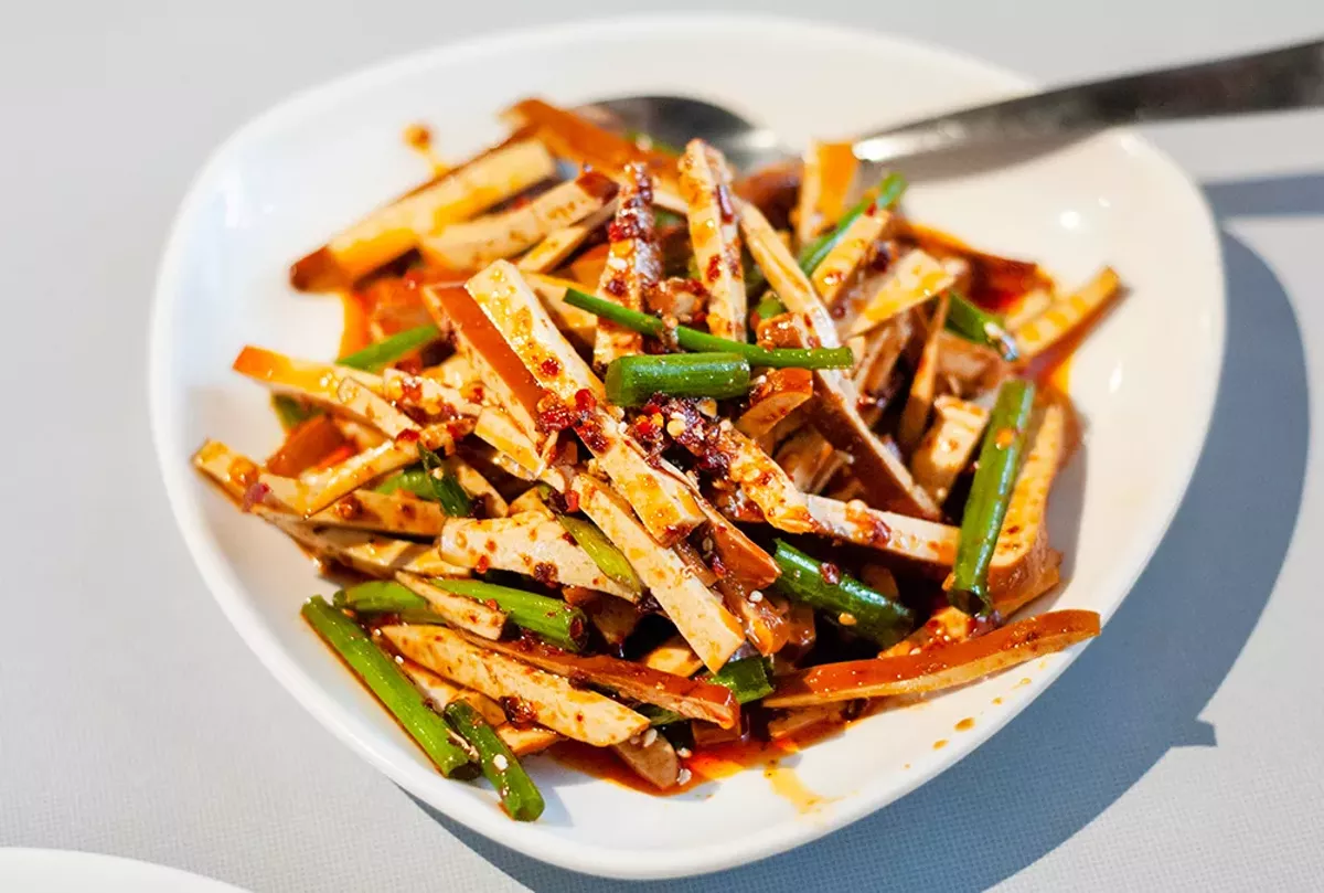 Image: Spicy dried tofu salad.