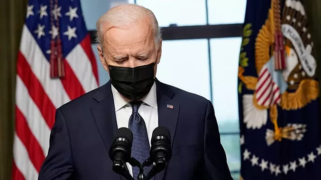 President Joe Biden speaks from the Treaty Room in the White House about the withdrawal of U.S. troops from Afghanistan.