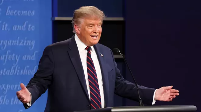 President Donald Trump during the first presidential debate.