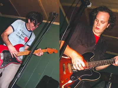 Guitarist Mike Walker (right), the last remaining member of Bogue, decided to release the band’s unfinished 2002 recordings. Fellow band member Dan Maister died by suicide in 2005.