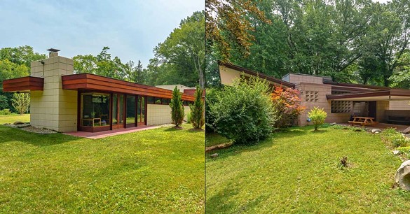 Two neighboring Frank Lloyd Wright homes are on sale as a duo for $4.5M