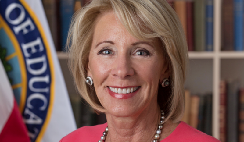 Grand Rapids bookstore demands Betsy DeVos' resignation via window display