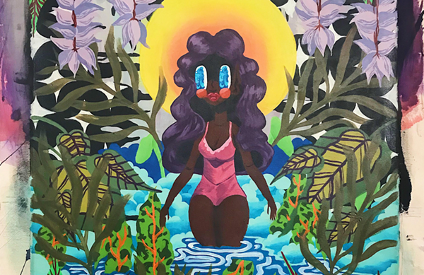 Artist Paul Johnson critiques media depictions of African American women in 'Sambo Princess' exhibition