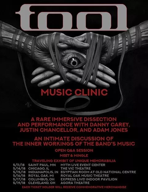 Tool is bringing its Music Clinic to the Royal Oak Music Theatre in May