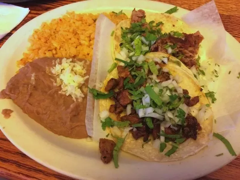 Taco lunch with tacos al pastor and asada. - Posted to Yelp by Laura K. on July 25, 2017