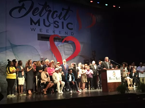 Detroit Music Weekend founding director Vince Paul announces details during a press conference. - Lee DeVito