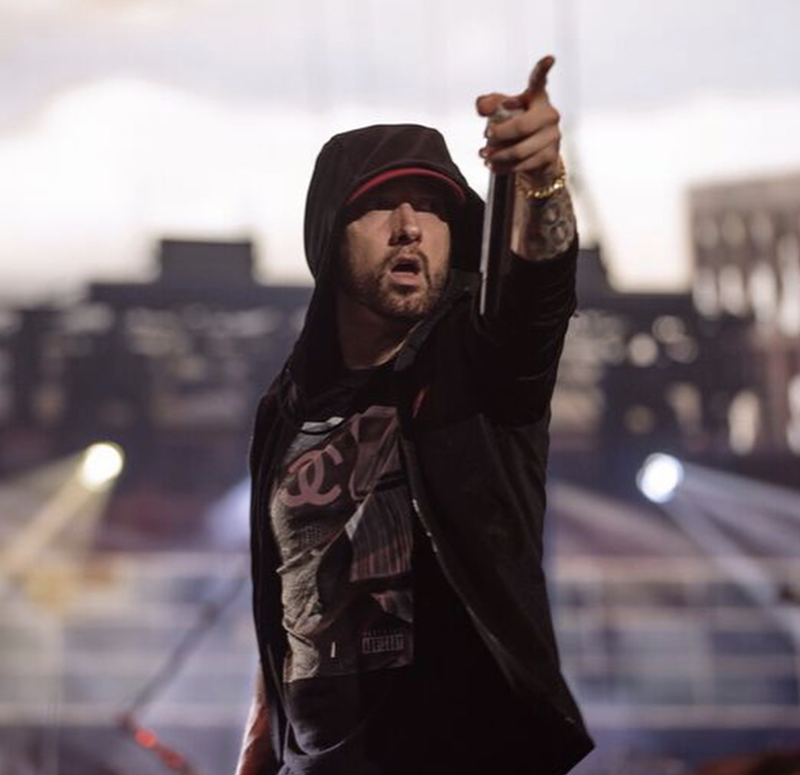 Eminem's manager fires back after rapper blasted for using gunshot sound effects