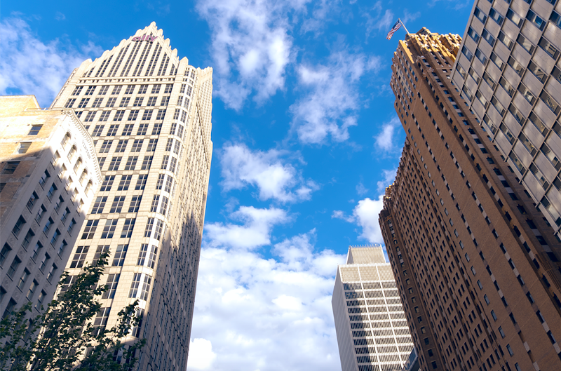 Jobs live inside these Detroit buildings. - Shutterstock