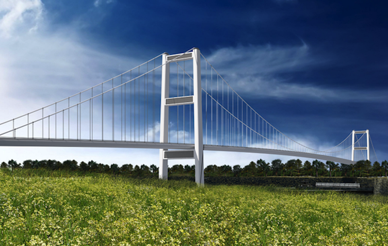 One conceptual image of the proposed Gordie Howe International Bridge. - Courtesy Windsor Detroit Bridge Authority: conceptual image only