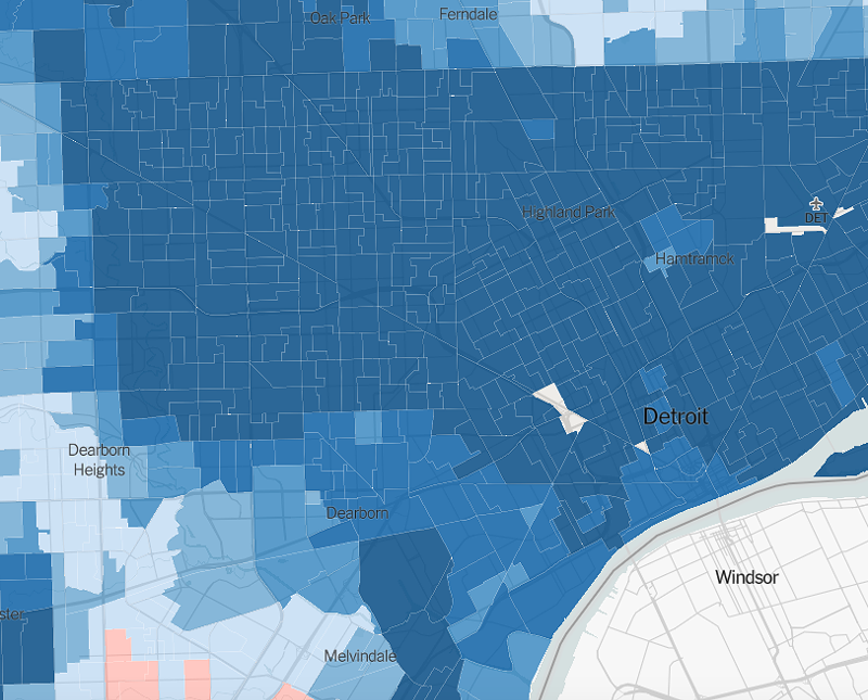 New map shows if your Detroit neighborhood is filled with Trump voters