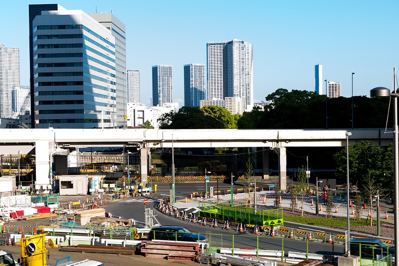 The Shiodome district in Tokyo. - Shutterstock