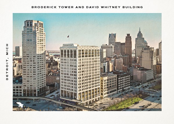 Collect all 10 of these vintage-style Detroit postcards (2)
