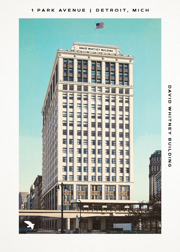 Collect all 10 of these vintage-style Detroit postcards (3)