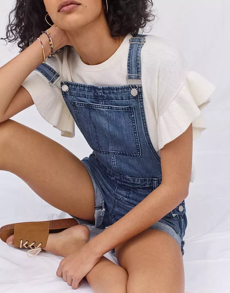 Adirondack Short Overalls in Dawkins Wash, $118 - Madewell.com