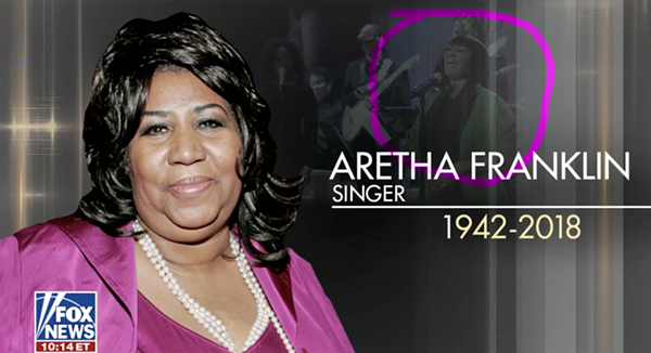 Fox News eulogizes Aretha Franklin with a photo of Patti LaBelle