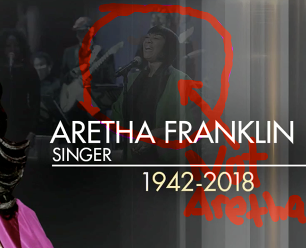 Fox News eulogizes Aretha Franklin with a photo of Patti LaBelle