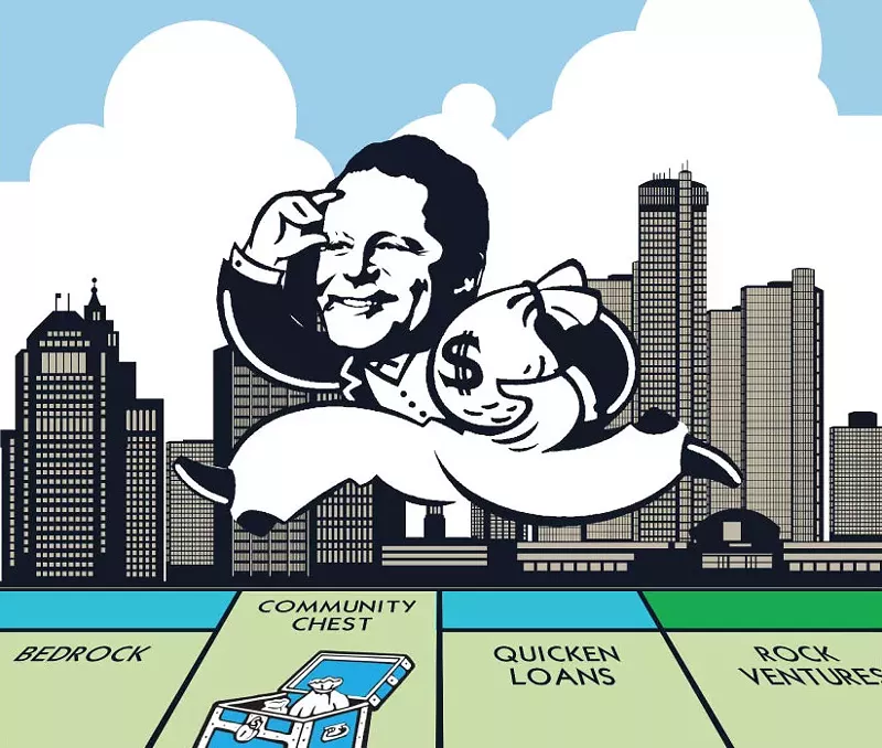 This map shows all of the Detroit buildings owned by Dan Gilbert
