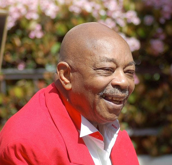 Eddie Willis at a ceremony in 2013 for The Funk Brothers to receive a star on the Hollywood Walk of Fame. - Angela George, Wikimedia Creative Commons