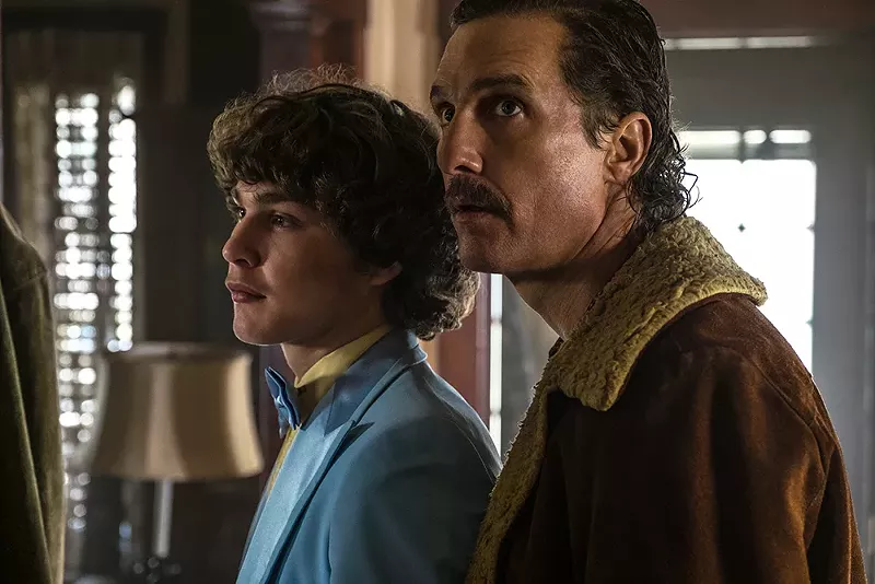 Richie Merritt and Matthew McConaughey play Richard Wershe Jr. and Sr. in White Boy Rick. - Scott Garfield/CTMG Corp./Sony pictures