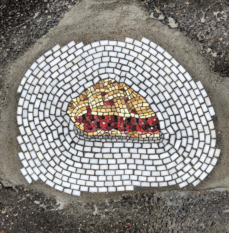 "Cherry Pie” mosaic is located at 1520 Alfred in Eastern Market. - JIM BACHOR