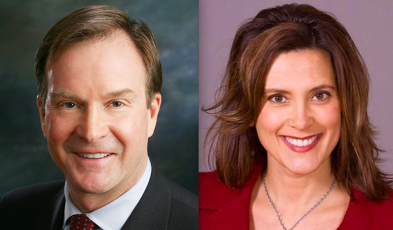 Attorney General Bill Schuette and former State Sen. Minority Leader Gretchen Whitmer will face off in the general election for Michigan governor. - Courtesy photo