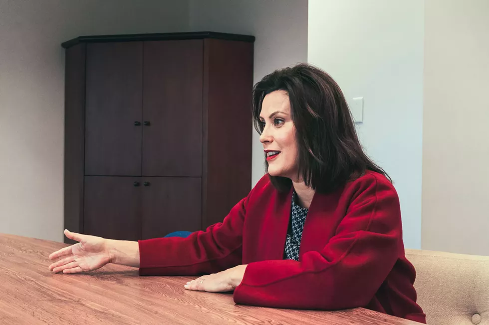 Gretchen Whitmer at her Detroit campaign office. - Noah Elliott Morrison