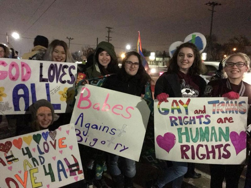 Metro-Detroit Political Action Network protests against conversion therapy in Riverview. - METRO-DETROIT POLITICAL ACTION NETWORK