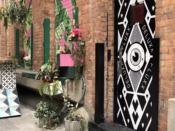 A view of the Deluxx Fluxx entrance in Detroit's most popular alley, The Belt. - Devin Culham