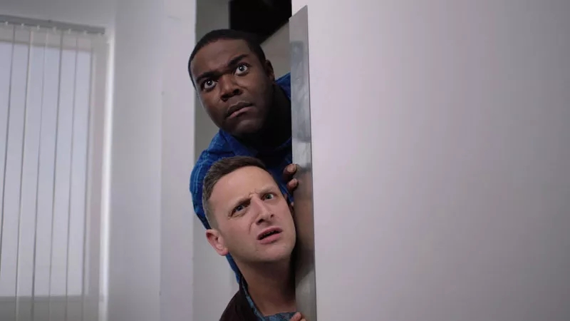 Sam Richardson and Tim Robinson in Comedy Central's Detroiters. - Comedy Central