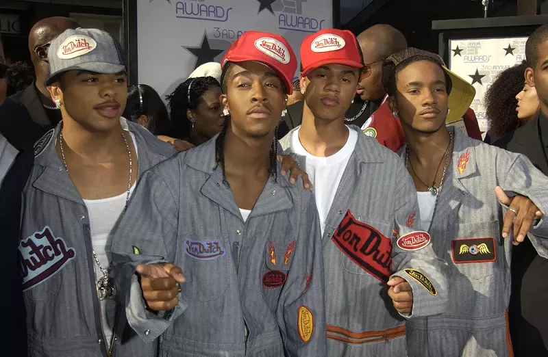 So much promise, and so much Von Dutch. B2K's appearance at the 3rd annual BET awards in 2003. - Feature Flash Photography/Shutterstock