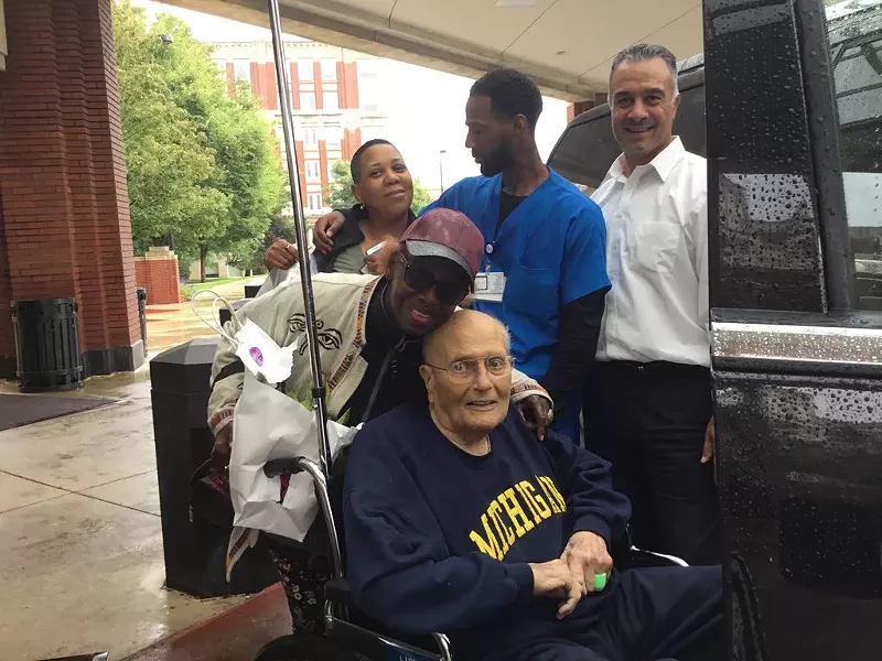 Former Rep. John Dingell after having heart attack in September. - Courtesy of Dingell family