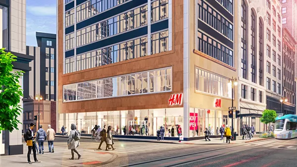 H&M will span three Albert Kahn designed buildings - Rendering courtesy Bedrock