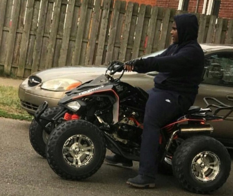 Damon Grimes on his four-wheeler before he died. - Courtesy of family