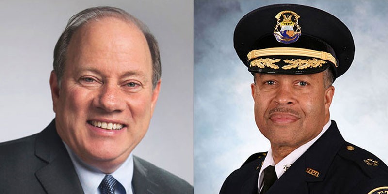 Mayor Mike Duggan and Police Chief James Craig. - Courtesy City of Detroit