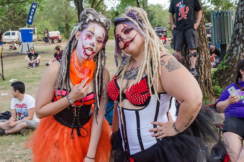 Juggalettes at the Gathering in 2017. - Kelley O'Neill