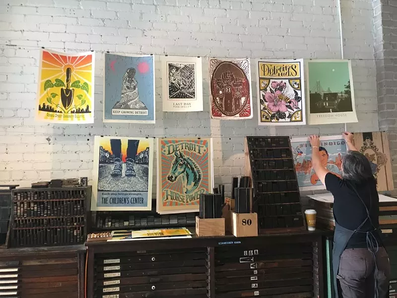 Detroit printing press to display poster series to benefit local nonprofits at Scarab Club
