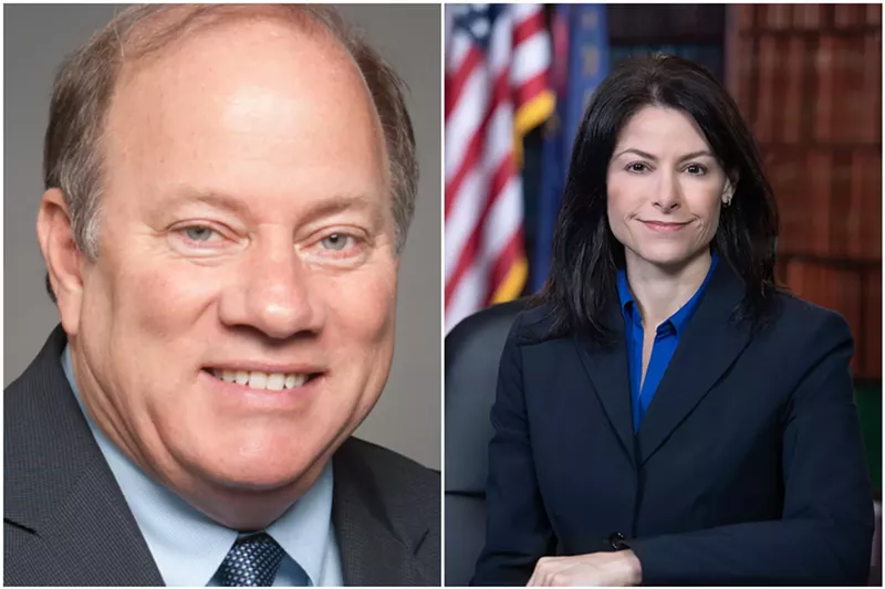 Detroit Mayor Mike Duggan and Michigan Attorney General Dana Nessel. - City of Detroit, Attorney General's office