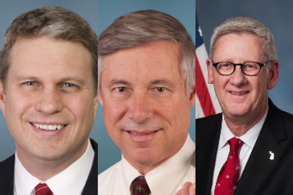 From left, Reps. Bill Huizenga, Fred Upton, and Paul Mitchell. - U.S. Congress