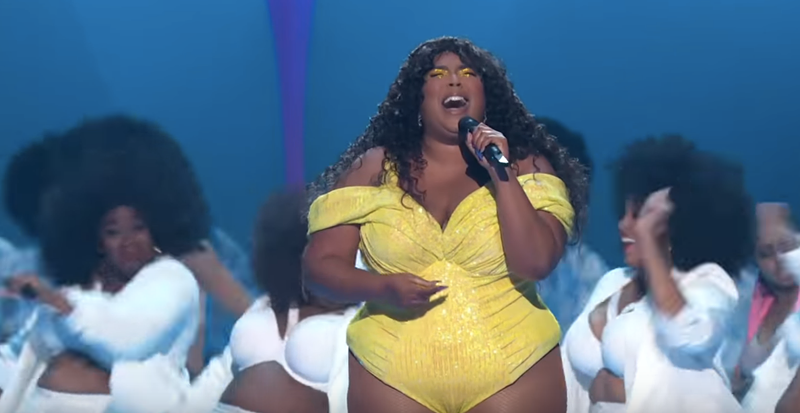 Lizzo during her VMA performance Monday night. - Screengrab/YouTube