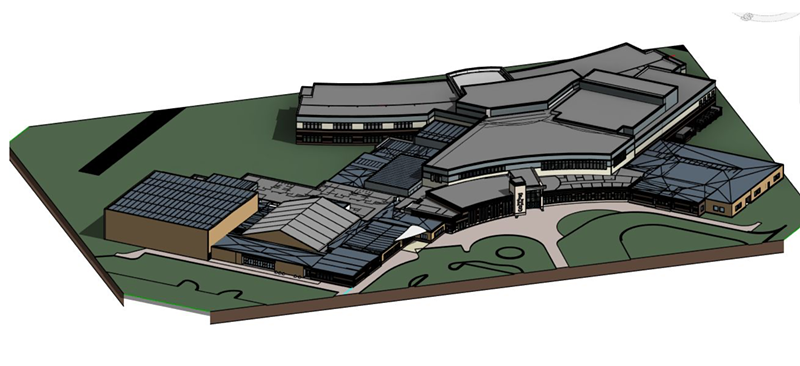 A rendering provided by Fruitport Community Schools shows how classrooms were designed with shooter sight lines in mind. - Courtesy of Fruitport Community Schools