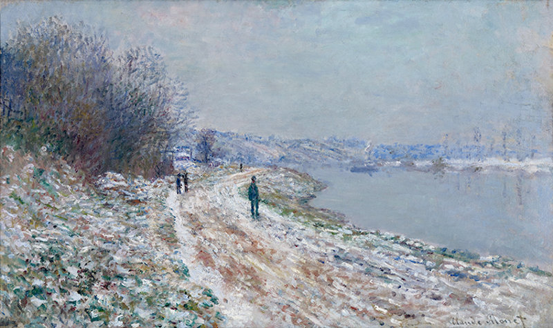 "Towpath at Argenteuil, Winter," 1875–76, Claude Monet, French; oil on canvas. - Albright-Knox Art Gallery, Gift of Charles Clifton
