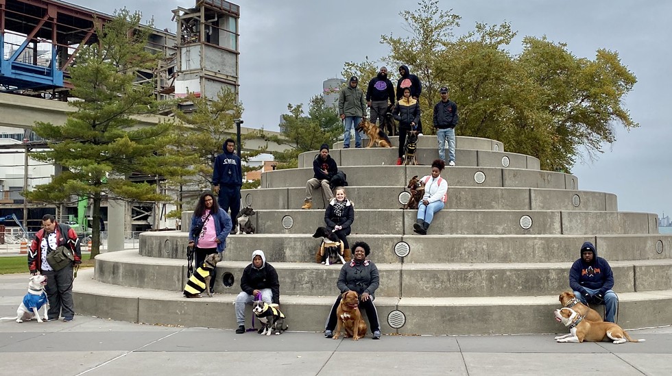 Motor City K9 Solutions hosted a recent dog walk in Detroit to help promote the importance of socializing dogs. - COURTESY OF MOTOR CITY K9 SOLUTIONS