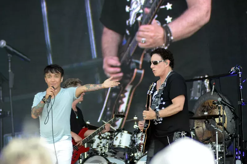Journey with lead singer Arnel Pineda, who has fronted the band since 2007. - Bruce Alan Bennett / Shutterstock.com