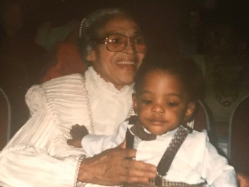 Rosa Parks with young Cosey. - COURTESY OF CHANDLER COSEY
