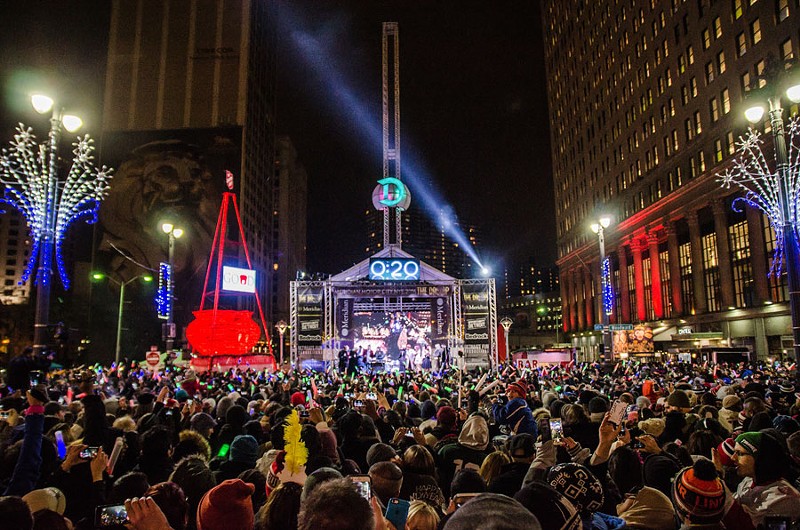 "The Drop" when it was last held at Campus Martius Park. - Courtesy of The Drop Motor City NYE