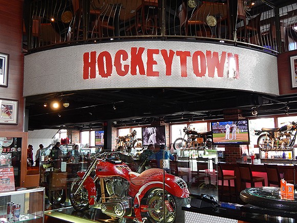 Menu at Hockeytown Cafe, Detroit, Woodward Ave