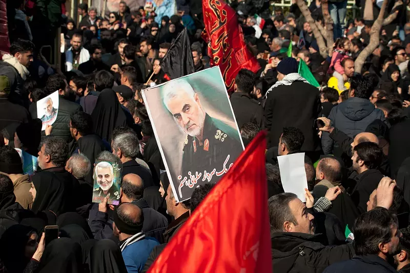 Photo from the funeral of Qassem Soleimani in Tehran. - Shutterstock.com